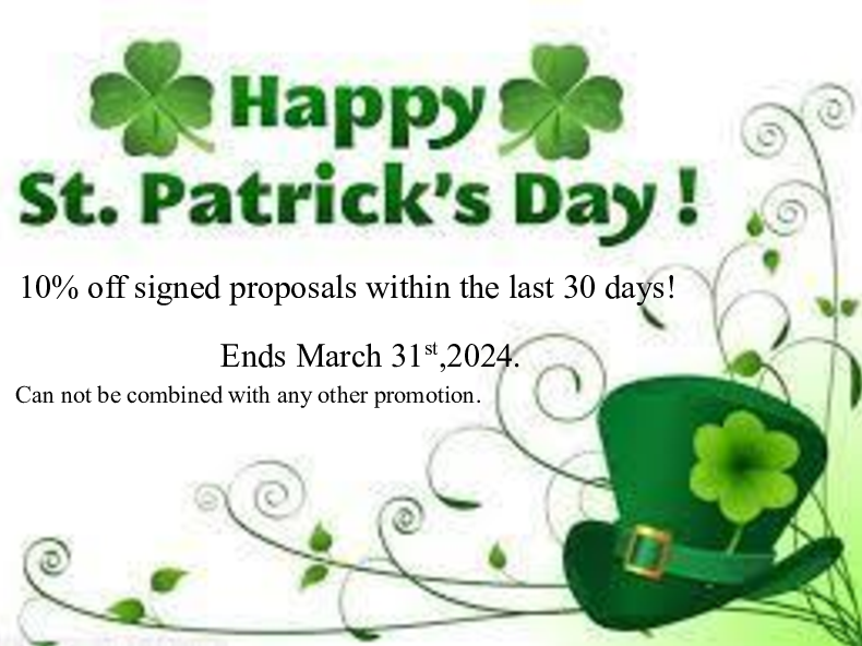 Acme Roofing Services St Patricks Day discount